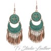 Copper Patina Bohemian Chandelier Earrings