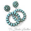 Large Cowgirl Turquoise Hoop Earrings