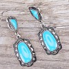 Antique Silver & Turquoise Earrings
