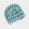 Large Cowgirl Turquoise Hoop Earrings