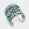 Large Cowgirl Turquoise Hoop Earrings